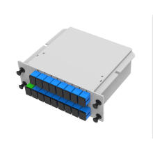 PLC Splitter ABS Box SC UPC Connectors Cassette Type  1X16 Optical Fiber Splitter